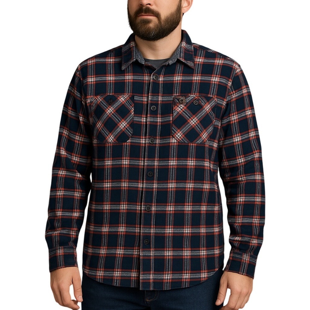 Coleman Men's Sz XXL Flannel Button Up Shirt Plaid Outdoor‎ Camping Workwear
